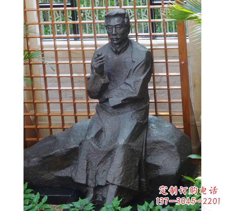 泸州铜雕校园名人鲁迅