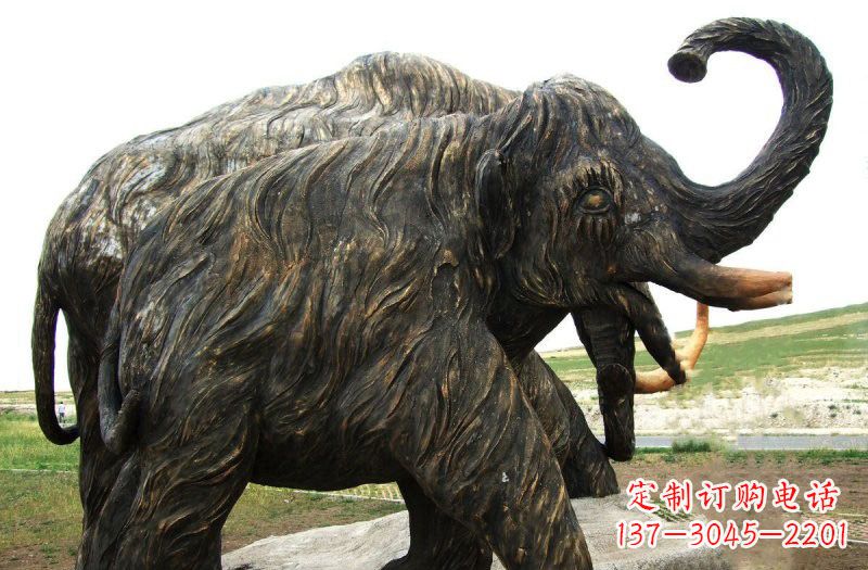 泸州铜雕长毛象动物雕塑