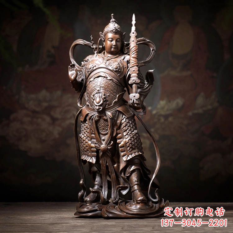 泸州托塔李靖天王铜雕
