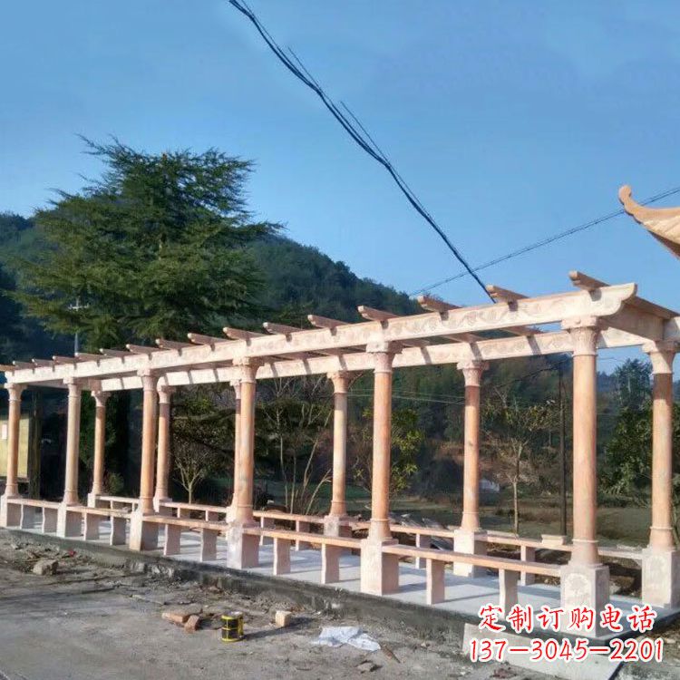 泸州晚霞红花架长廊