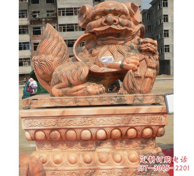 泸州晚霞红南方石狮子