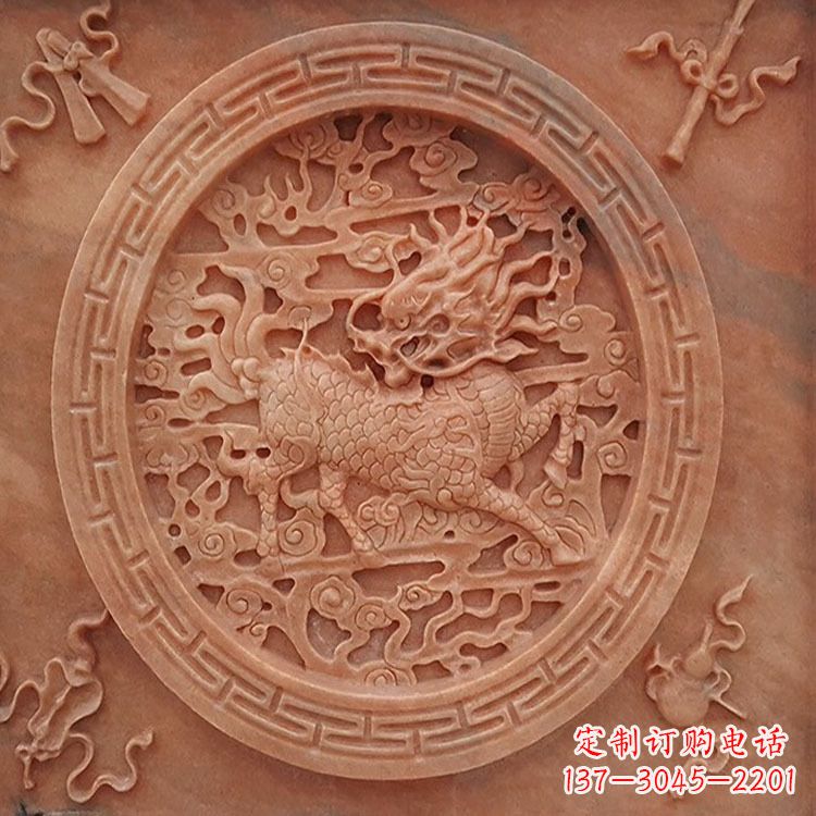 泸州晚霞红麒麟建筑装饰壁画
