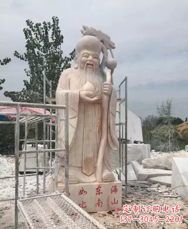 泸州晚霞红神像老寿星雕塑