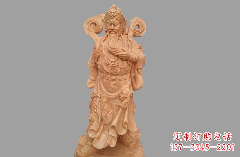 泸州晚霞红武财神关公雕像