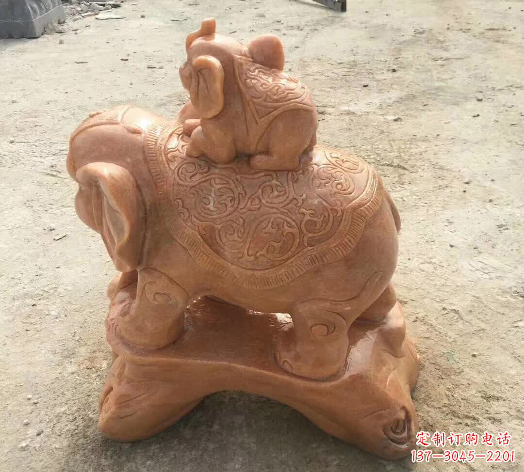 泸州晚霞红小象招财动物