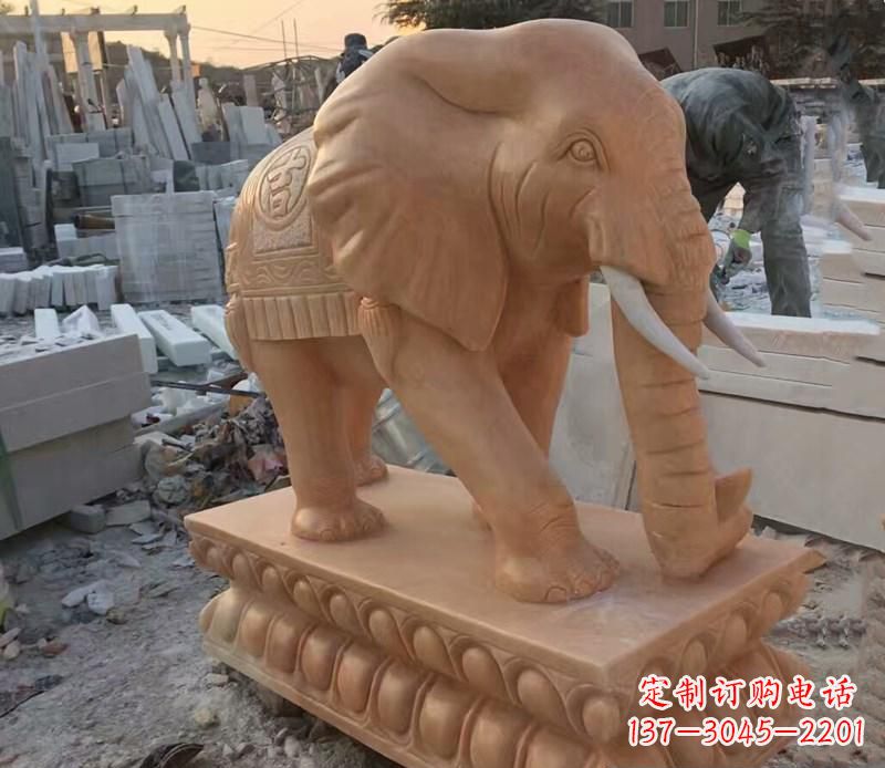 泸州晚霞红元宝招财大象