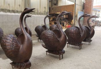 泸州中领雕塑天鹅铜雕是一款精美的艺术作品，既…