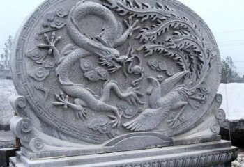 泸州青石古典美——龙凤呈祥雕塑