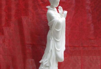 泸州精美无双的汉白玉貂蝉雕塑