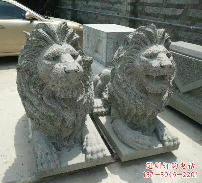 泸州卧式狮子石雕