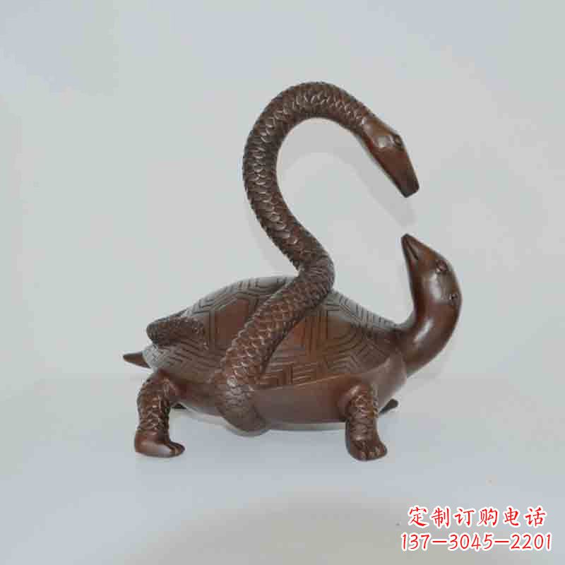 泸州乌龟背蛇龟蛇铜雕