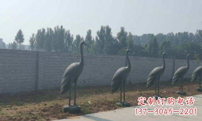 泸州仙鹤抽象铜雕 (2)