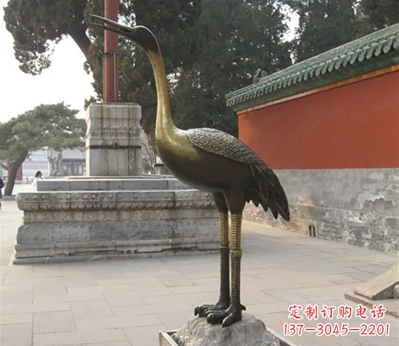 泸州仙鹤动物铜雕 (2)