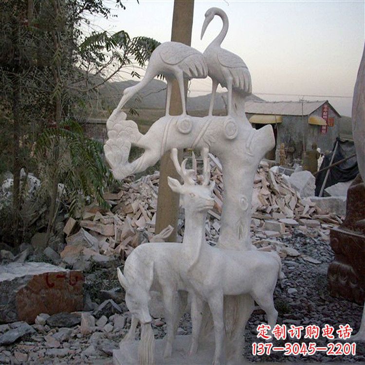 泸州仙鹤石雕景观摆件