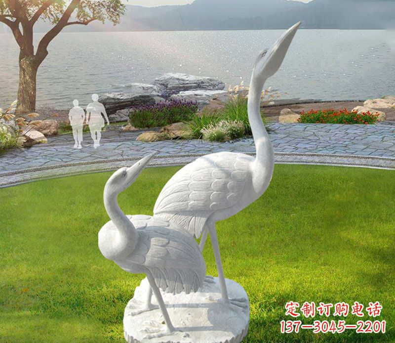 泸州仙鹤石雕公园动物雕塑