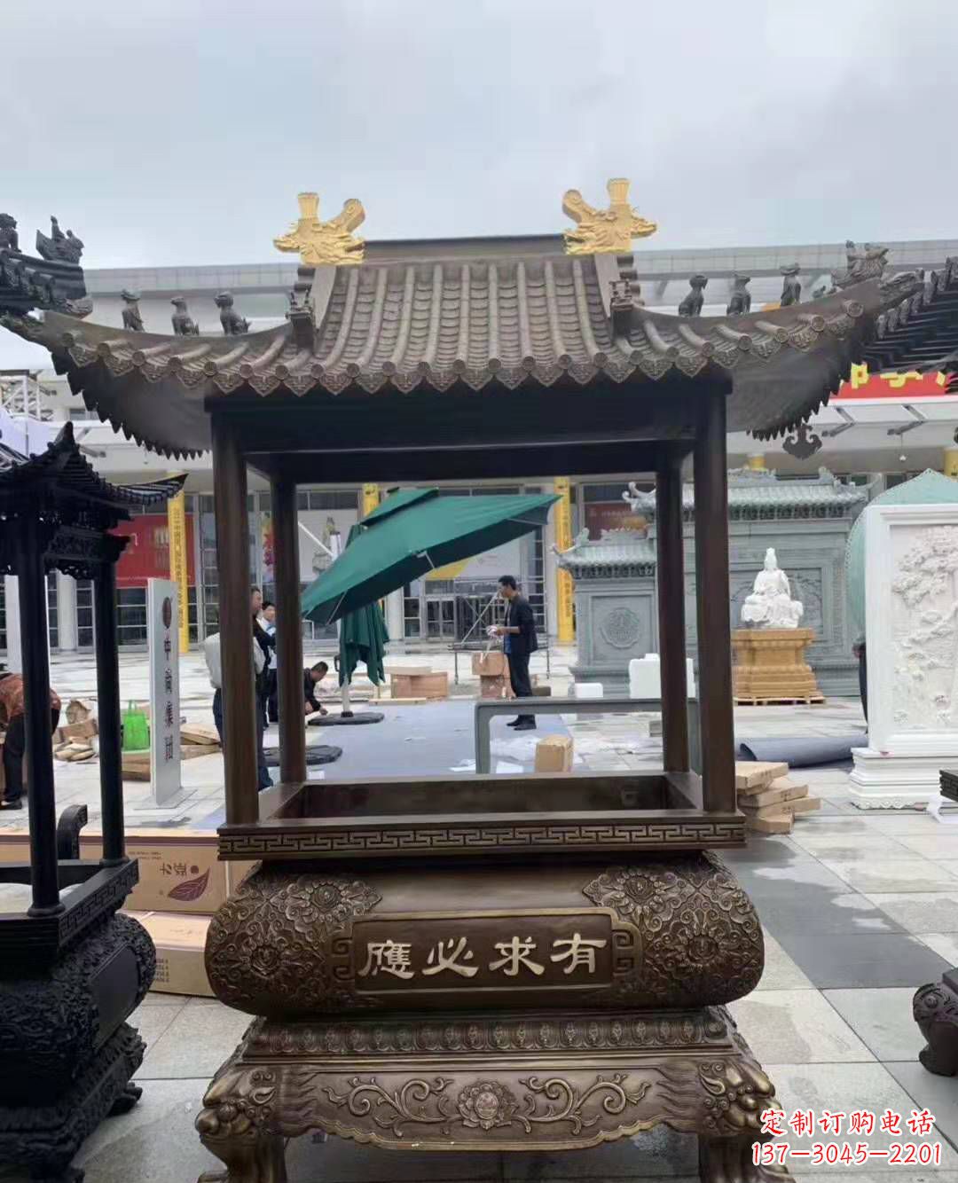 泸州香炉铜雕户外摆件寺庙景观雕塑