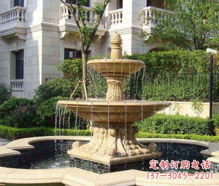 泸州小区景观大型喷泉石雕 (2)