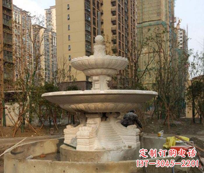 泸州小区景观大型喷泉石雕 (3)