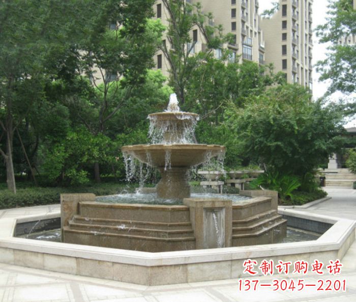 泸州小区景观大型喷泉石雕 (7)
