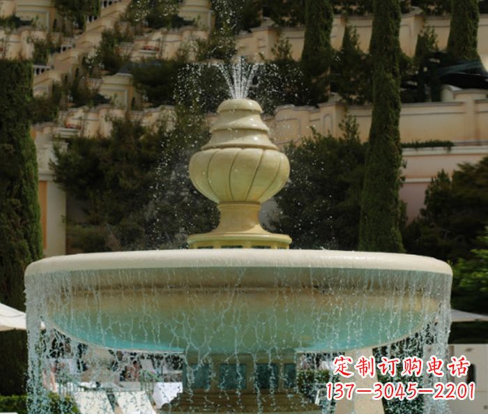 泸州小区景观多层喷泉石雕_2
