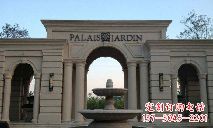 泸州小区门口景观大理石喷泉石雕