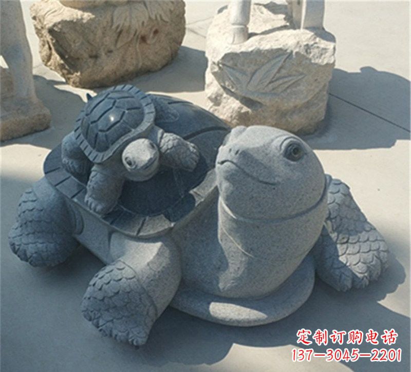 泸州小区母子乌龟石雕