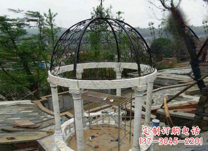 泸州小区欧式圆顶凉亭石雕
