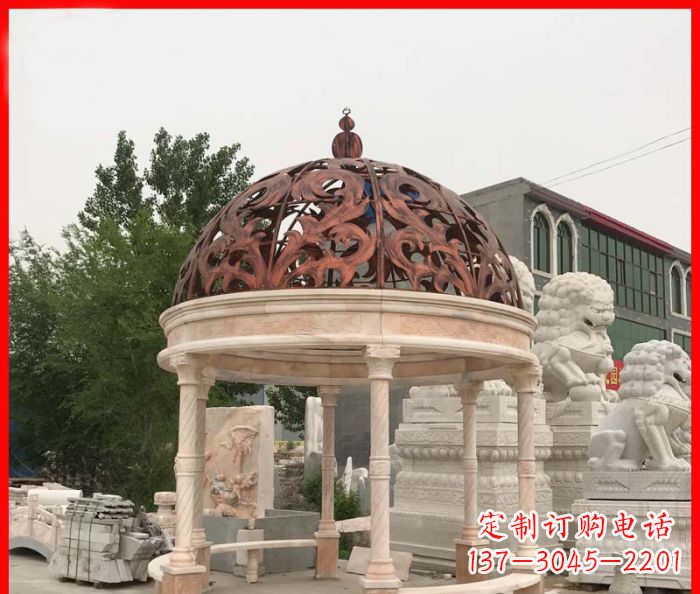 泸州小区欧式圆顶凉亭石雕_1