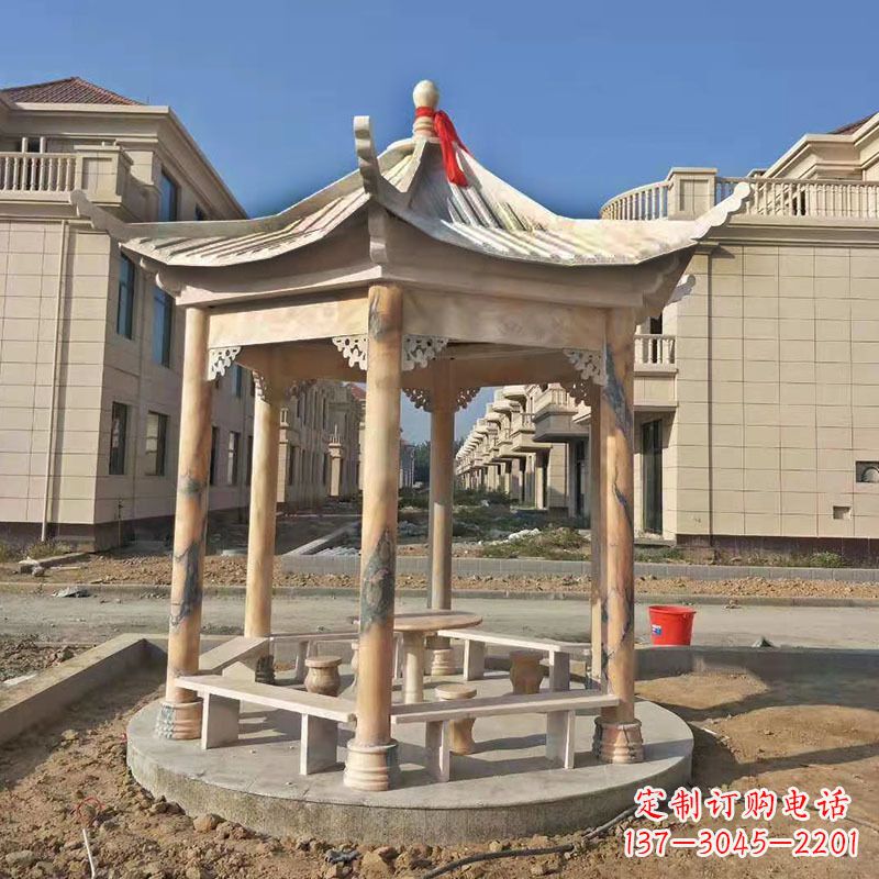 泸州小区庭院石雕凉亭