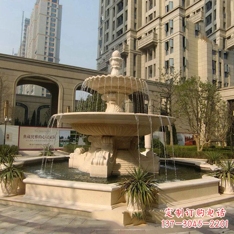 泸州小区庭院石雕欧式喷泉