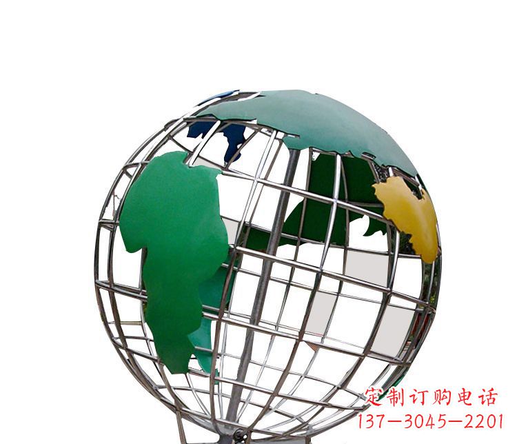 泸州校园不锈钢地球仪摆件雕塑
