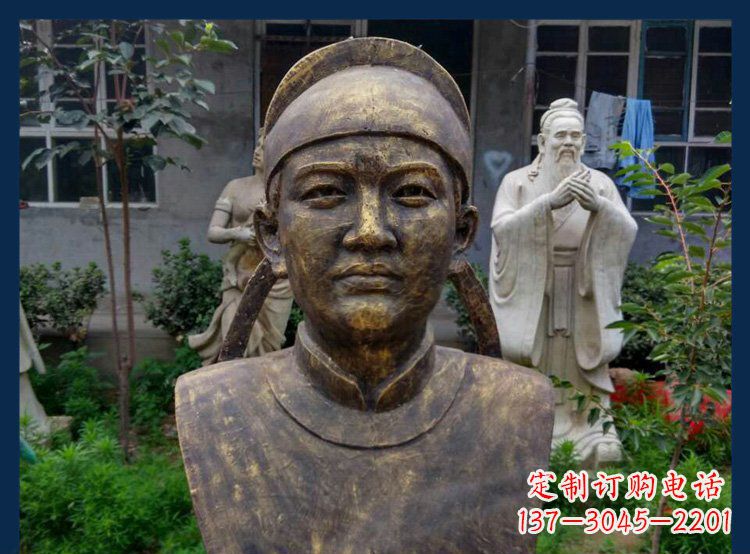 泸州校园古代名人毕昇铜雕