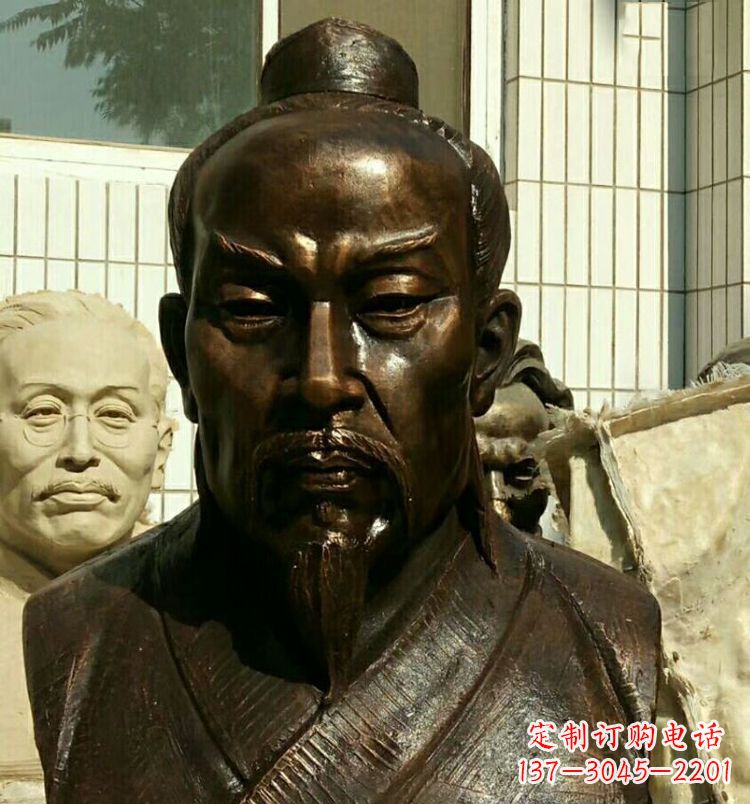泸州校园孟子胸像铜雕