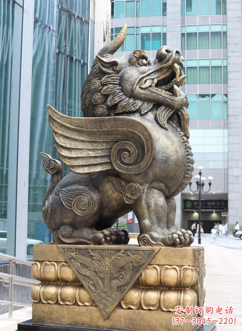泸州獬豸法院独角兽铜雕