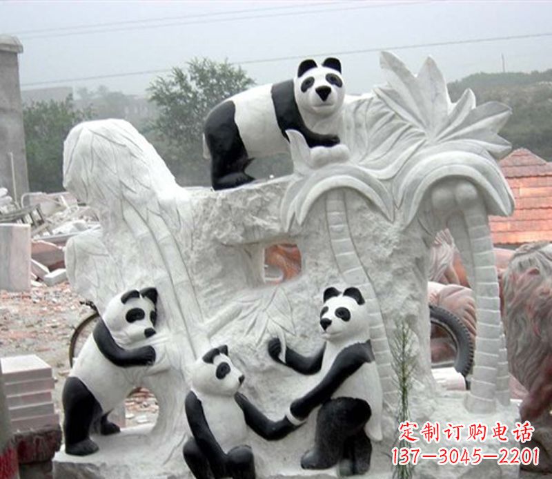 泸州熊猫动物景观石雕