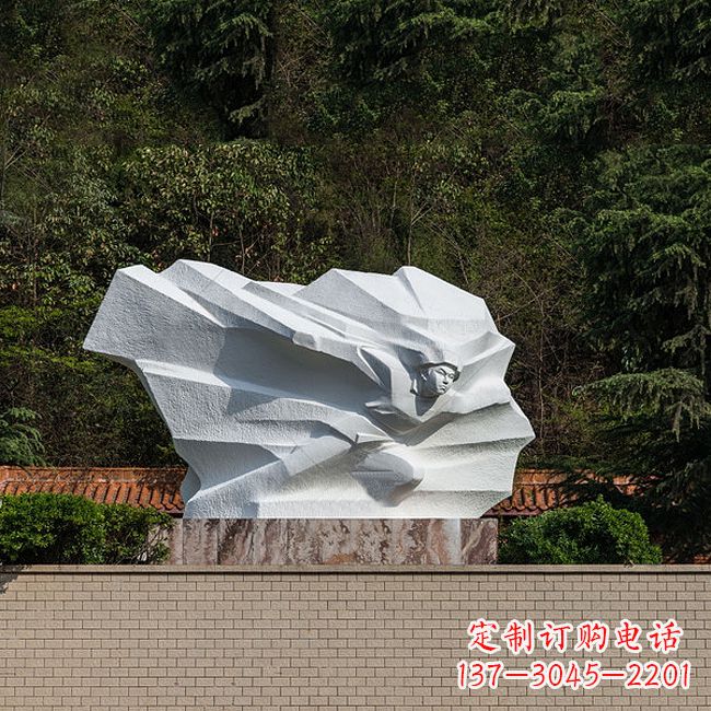 泸州英雄人物黄继光景区景点汉白玉石刻雕塑