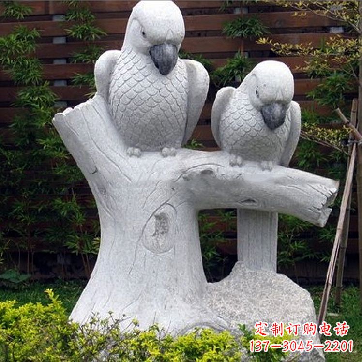 泸州鹦鹉大理石雕塑