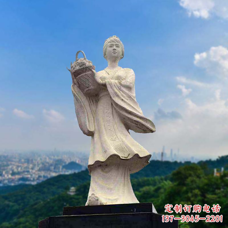 泸州虞姬景观石雕像-景区园林古代美女雕塑