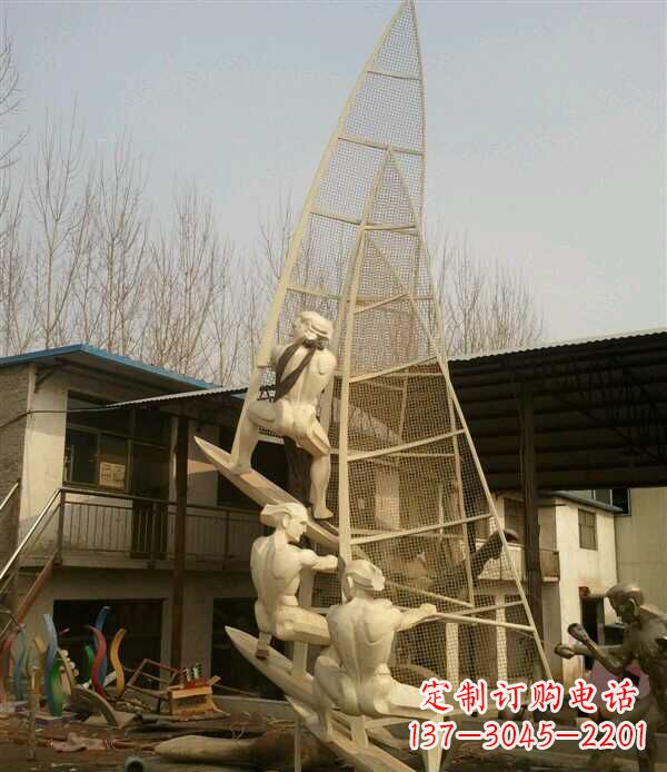 泸州园林不锈钢帆船景观雕塑