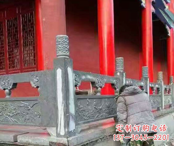 泸州园林仿古石栏板景观石雕 (9)