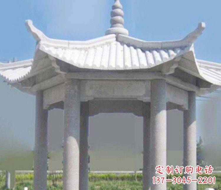泸州园林仿古石凉亭景观石雕