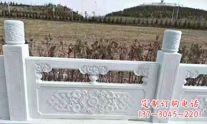 泸州园林汉白玉石浮雕栏板 (4)