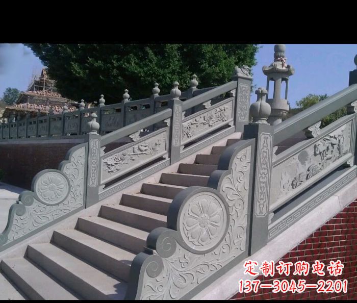 泸州园林景观大理石栏板雕塑 (4)