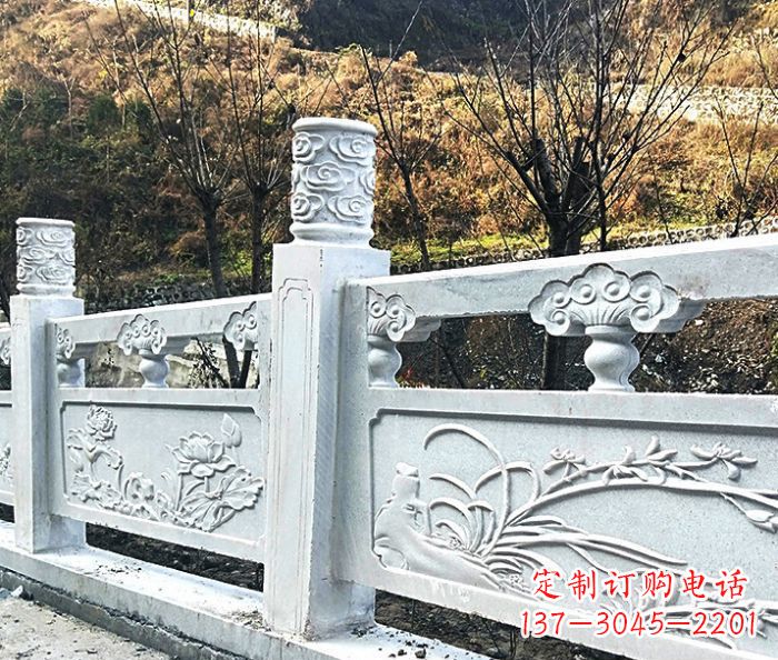 泸州园林景观大理石栏板石雕 (7)