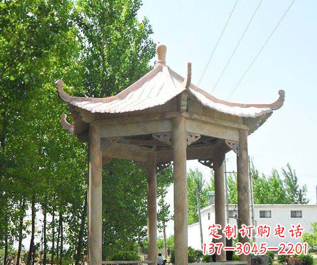 泸州园林景观单层石雕凉亭