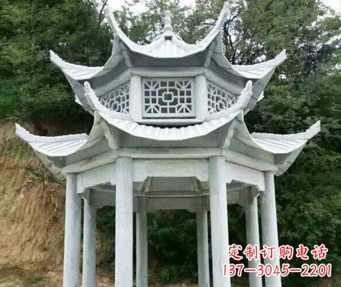 泸州园林景观多层凉亭石雕