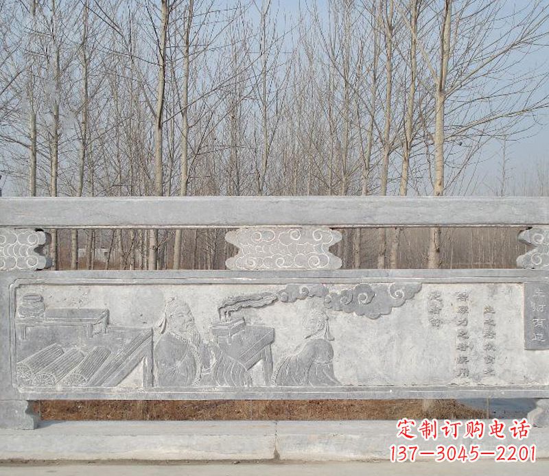 泸州园林石浮雕栏板景观石雕 (3)