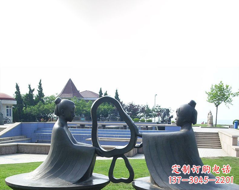 泸州园林铸铜孔融让梨雕塑