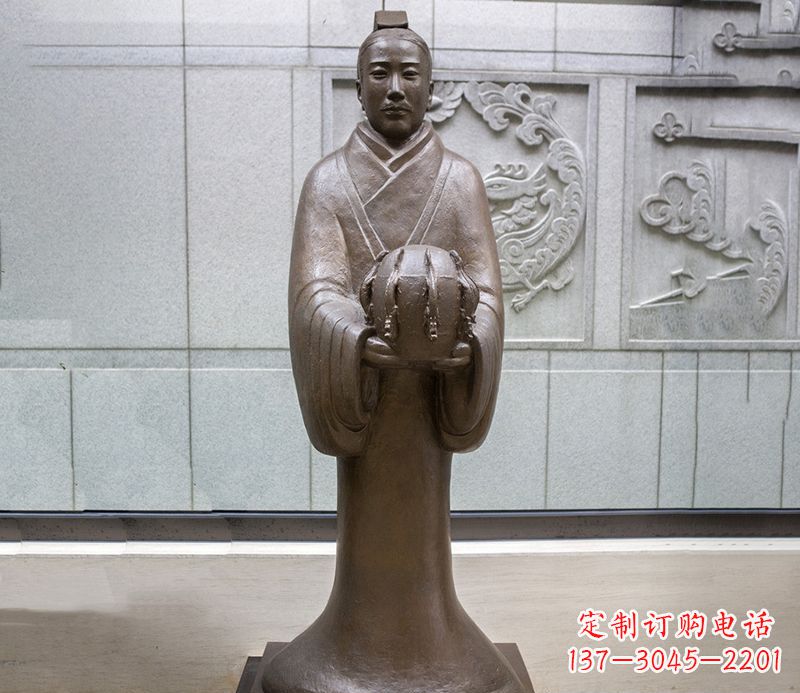 泸州张衡科学家 人物铜雕