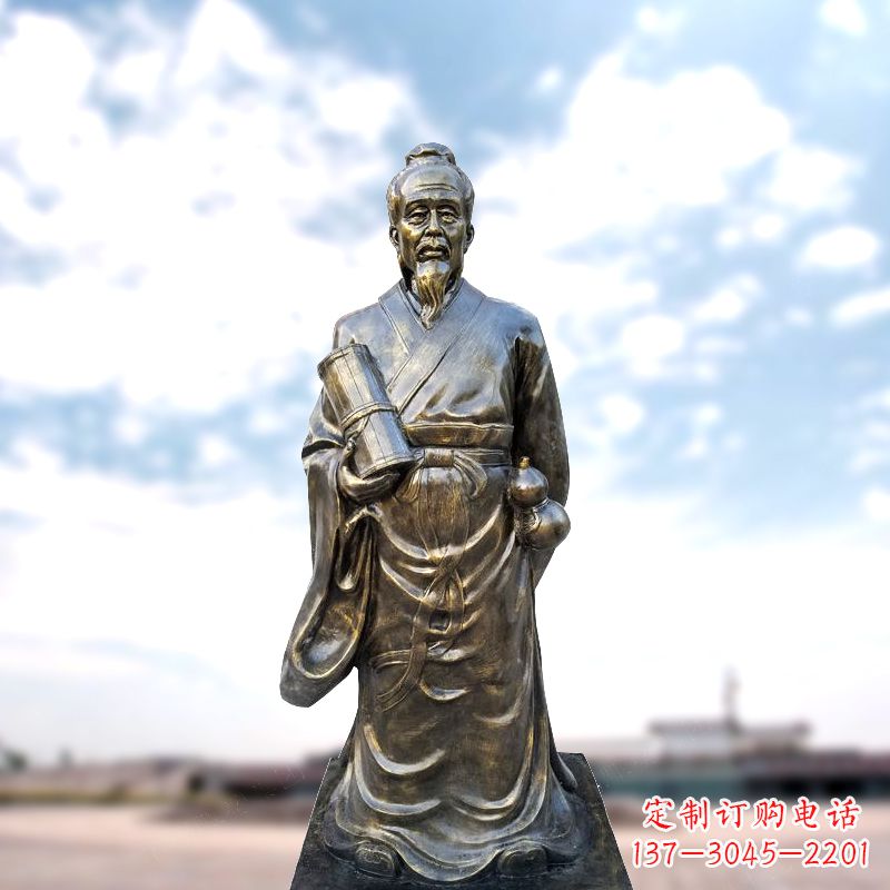 泸州张仲景仿铜雕像